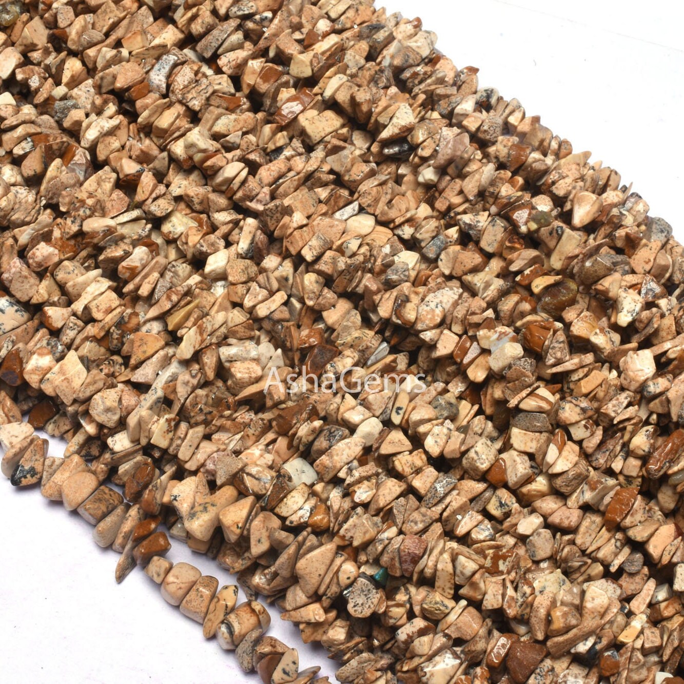 34 Inch Strand natural Picture Jasper Uncut chip Beads, Brown jasper Smooth Raw Rough Polish Gemstone Beads Picture Jasper Bead Jewelry SALE