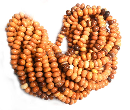 Beautiful Mustard Yellow Opal smooth Rondelle beads, Shaded Yellow opal Plain Roundelle Handmade gemstone beads opal beads jewelry Necklace