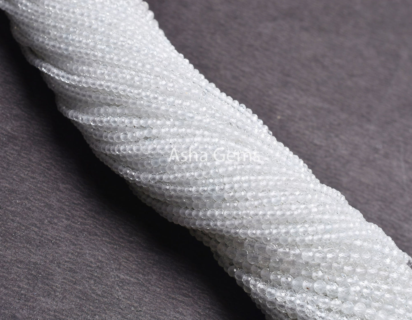 AAA Quality Natural Topaz Machine Cut Tiny Rondelle Beads,2mm,2.75 mm White Topaz Micro Cut Gemstone Beads,13" Real Topaz Bead Jewelry Craft