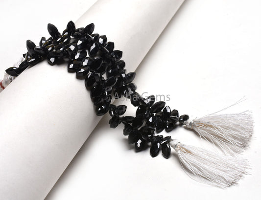 AAA Black Spinal Faceted Faceted Marquise Shape Beads,Natural Spinel Fancy Marquise Briolette Gemstone Beads, Black Spinal Bead Jewelry SALE
