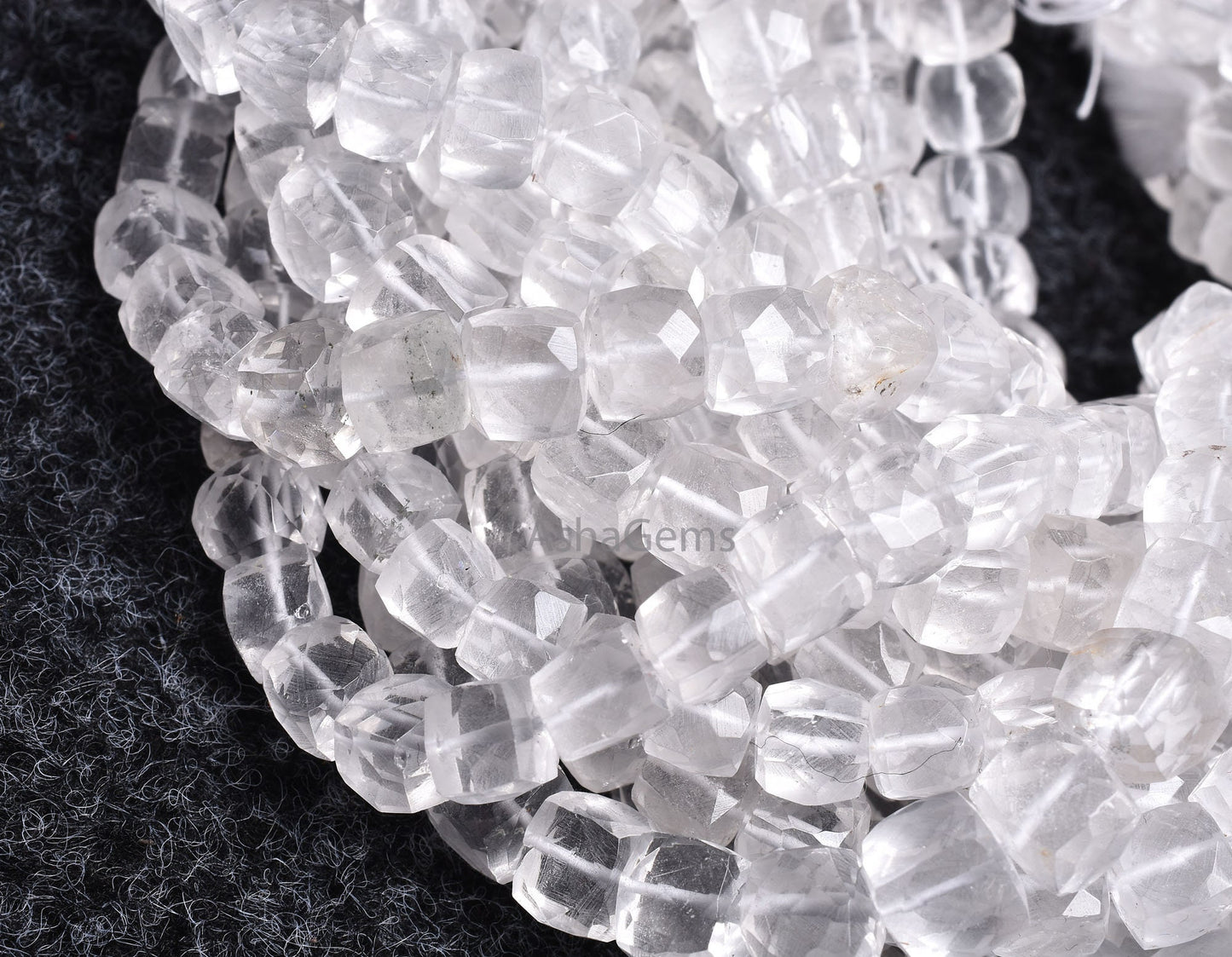 Natural Crystal quartz faceted 3D Cube Box Beads,9"Strand White Crystal beads Crystal faceted Cube Box Gemstone Bead For Jewelry Making SALE