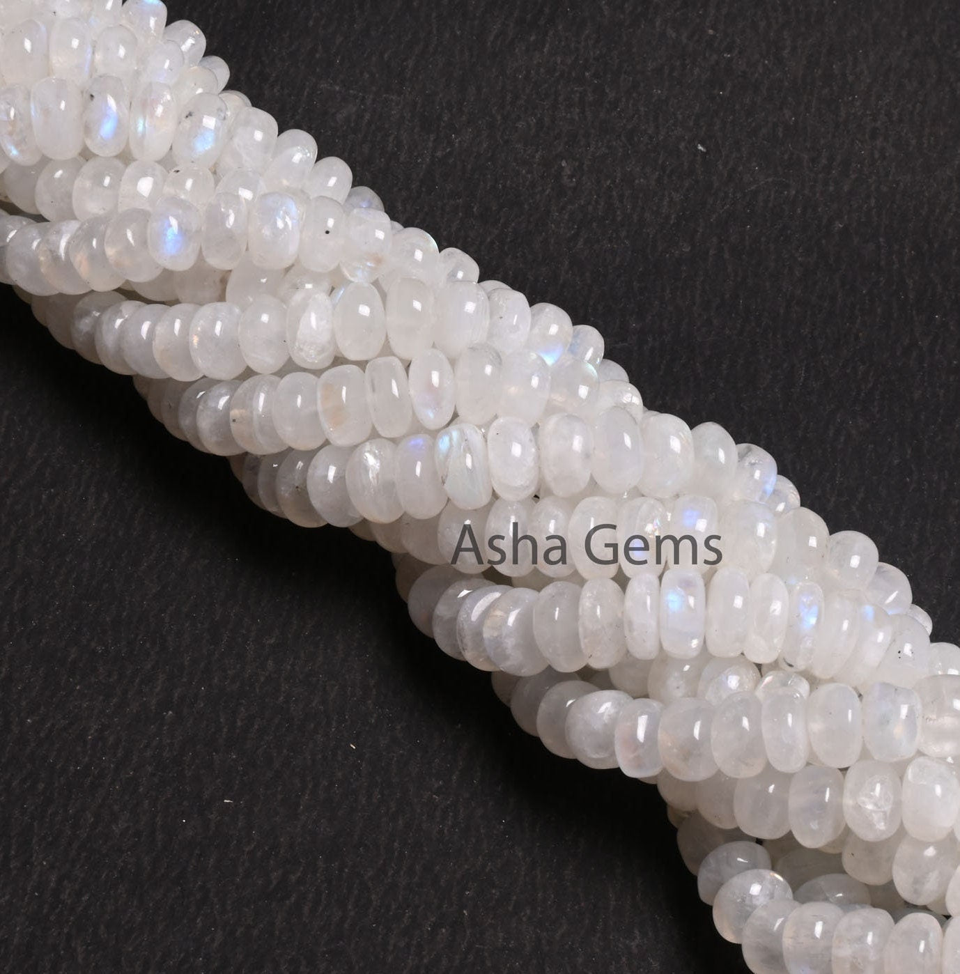 Natural Flash rainbow moonstone Smooth rondelle Shape beads,13"Strand Blue fire Rainbow Plain Handmade gemstone bead White rainbow Bead SALE