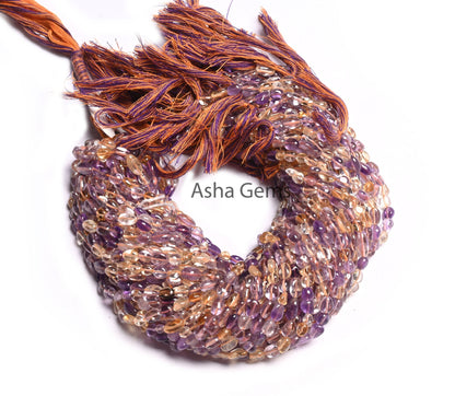 Beautiful Ametrine Smooth Nugget Shape Gemstone Loose Beads,5-9mm Natural Ametrine Plain Handmade Tiny Pebble Nugget Bead Jewelry Craft SALE