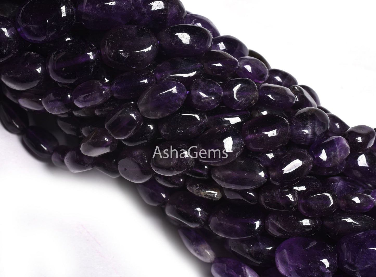 Beautiful African Amethyst Plain Uneven Oval Gemstone Beads,13"Strand Purple Amethyst Smooth Oval Shape Beads, Amethyst Handmade beads Craft