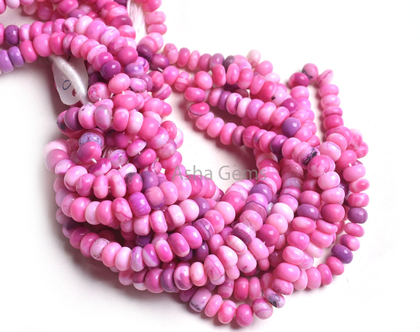 8-9 mm Shaded Pink Purple Opal Rondelle Shape Gemstone Beads,16"Strand Fine Opal Smooth Handmade Roundelle Beads, Opal Bead Necklace Jewelry