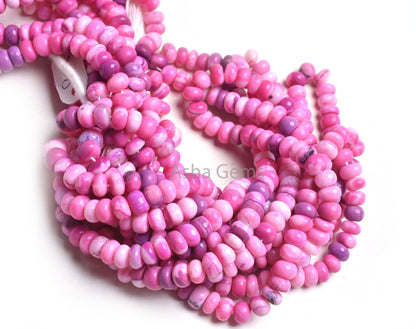 8-9 mm Shaded Pink Purple Opal Rondelle Shape Gemstone Beads,16"Strand Fine Opal Smooth Handmade Roundelle Beads, Opal Bead Necklace Jewelry