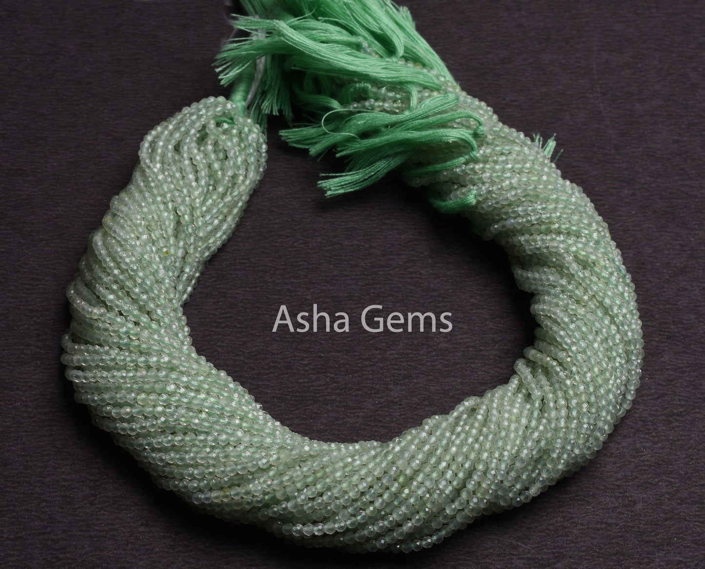 AAA Green Prehnite Micro Cut Faceted Gemstone Beads,2.2mm Natural Prehnite Machine Cut rondelle Gemstone Beads, Prehnite bead Jewelry Crafts
