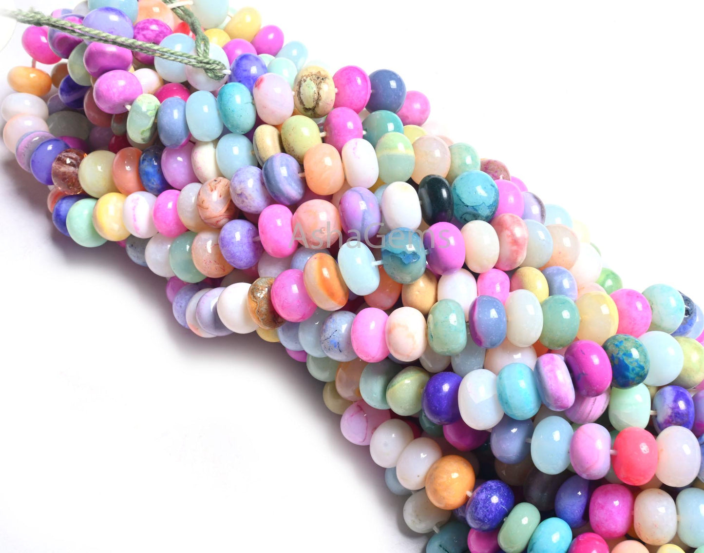 Wonderful Multi Shaded Opal Rondelle Smooth Gemstone Beads, Fine Disco Opal Beads, Mix Color Multi Opal Plain Bead Jewelry Making Craft SALE