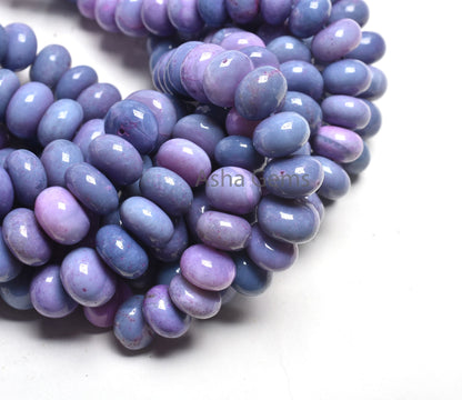 AAA Purple lavender Opal Smooth Rondelle Shape Beads, Beautiful lavender Opal Beads Strand Opal Plain Handmade Gemstone Roundelle Beads SALE