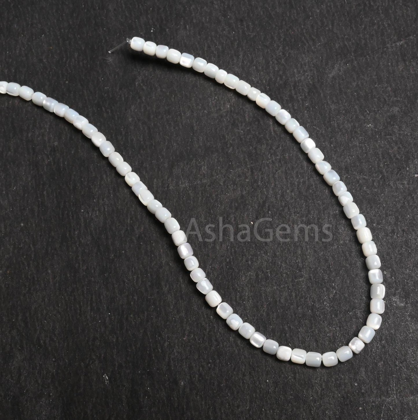 AAA Mother Of Pearl Fancy Barrel Shape Beads,3.5 mm Natural Iridescent White MOP Shell Drum Smooth Gemstone Loose MOP Spacer Beads Jewelry