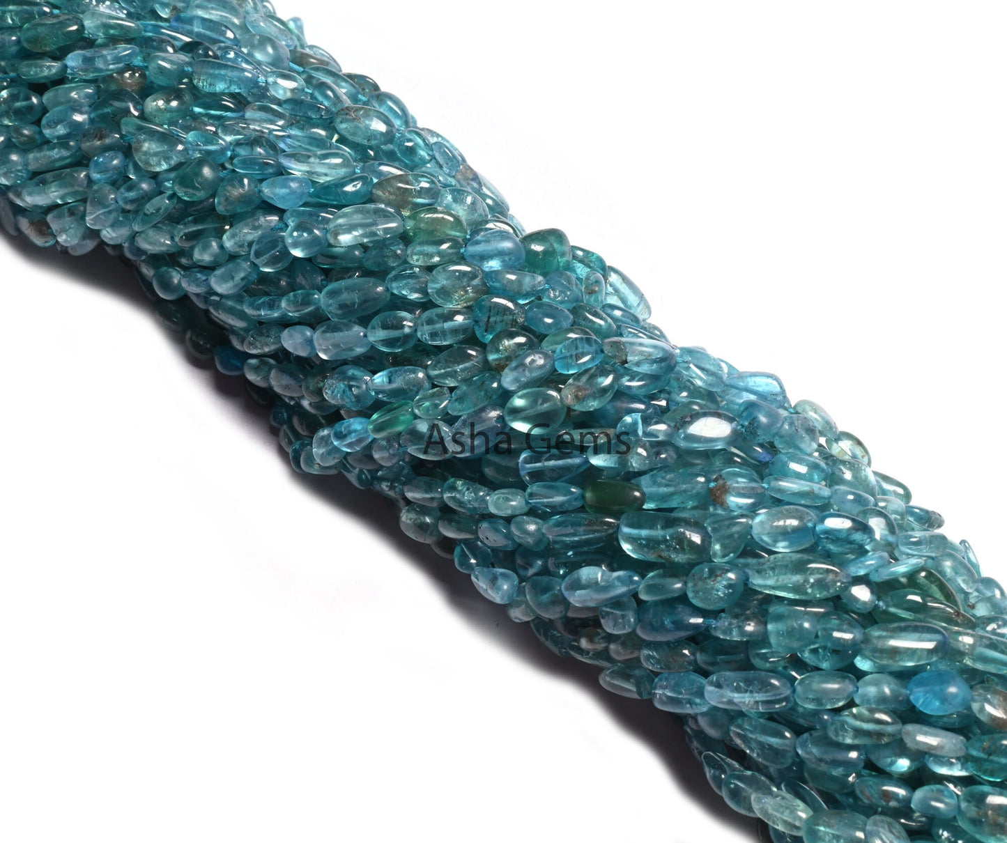 Fine Quality Apatite Smooth Nugget Gemstone Loose Beads, Natural Blue Apatite Tiny Nugget Uneven Handmade pebble Beads Jewelry Making Crafts (AG 22293)