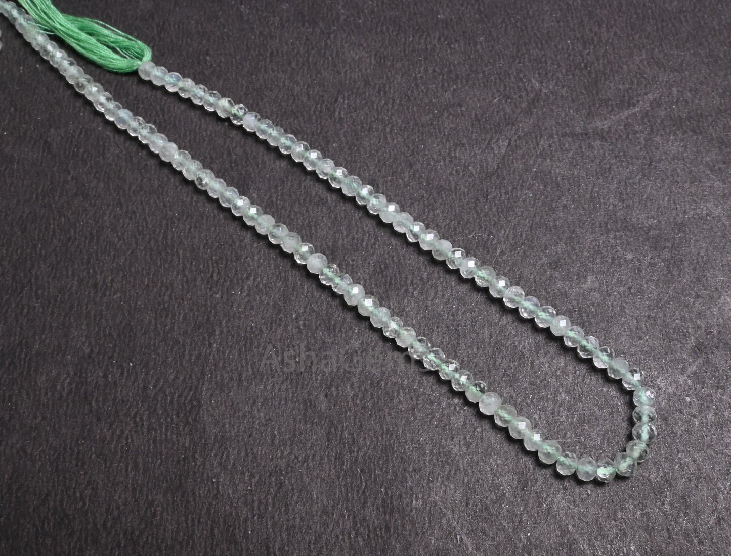 Beautiful Green Amethyst faceted machine cut Rondelle Gemstone Loose Beads,12.5" Fine Natural Green Amethyst Micro Cut Beads Jewelry Crafts
