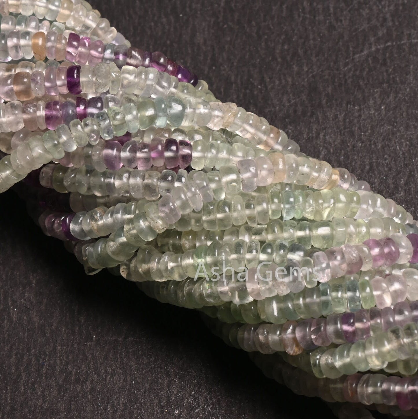 4.5mm Shaded Fluorite Smooth Heishi Tyre Gemstone Beads,8/16" Strand AAA Natural multi Fluorite Handmade Flat Wheel Bead Jewelry Making SALE