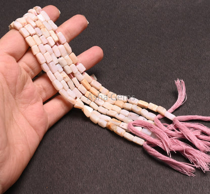 Pink Opal Smooth Rectangle Shape Gemstone Beads,4.5-9.5 mm Shaded Pink Opal Smooth Handmade Rectangle Straight Drill Bead Jewelry Craft SALE