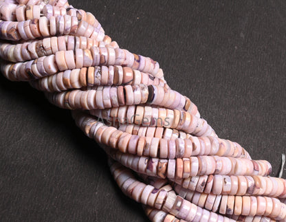 Beautiful Bio lavender Opal Smooth Heishi Tyre Beads,8 mm Shaded Opal Plain Flat Wheel Shape Gemstone Opal Beads Jewelry making Craft SALE