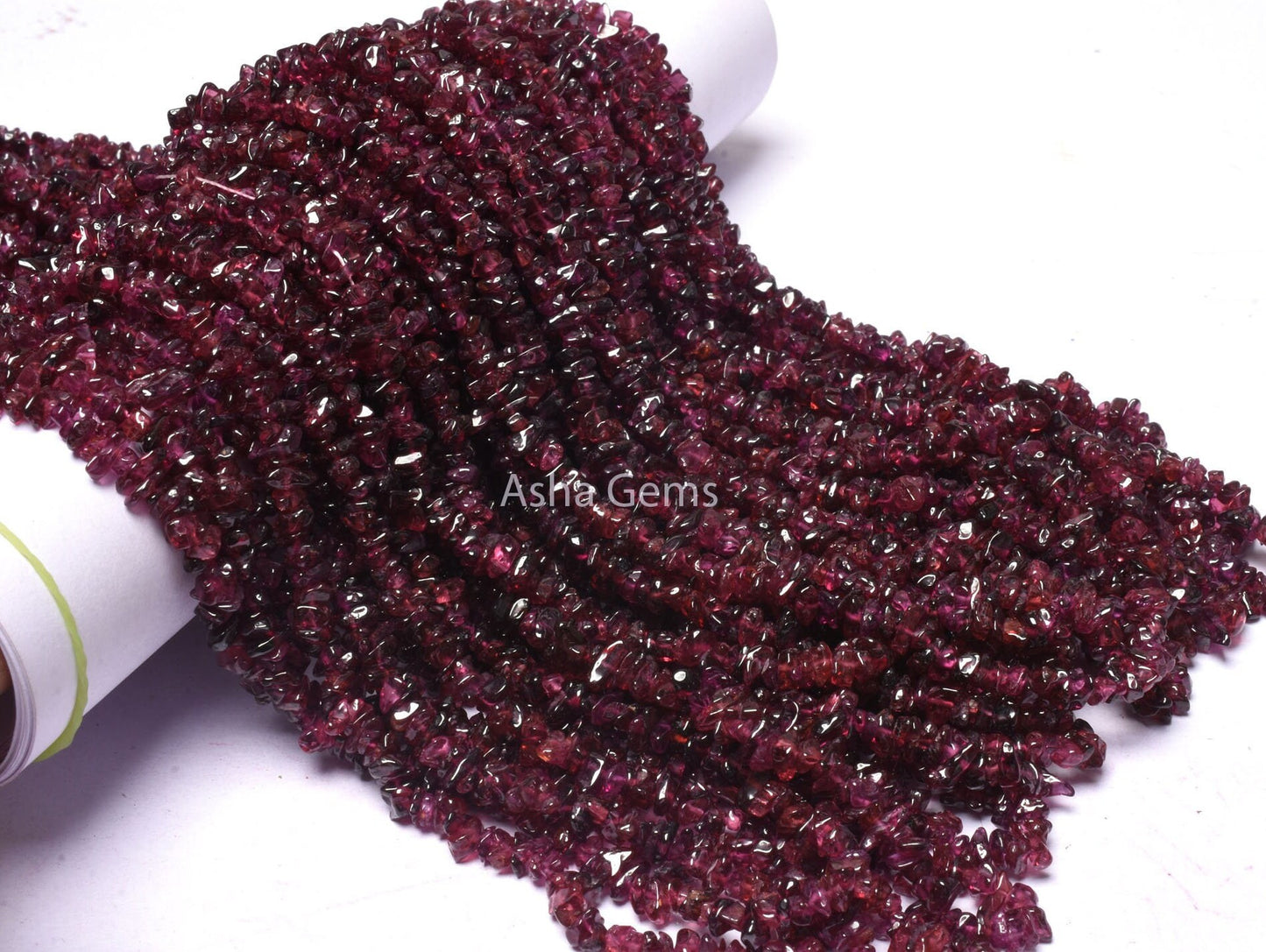 Fine Quality Rhodolite Garnet Gemstone Uncut Chips,34"Strand Pink Garnet Smooth Raw Rough Beads, Garnet Beads for jewelry making Craft SALE