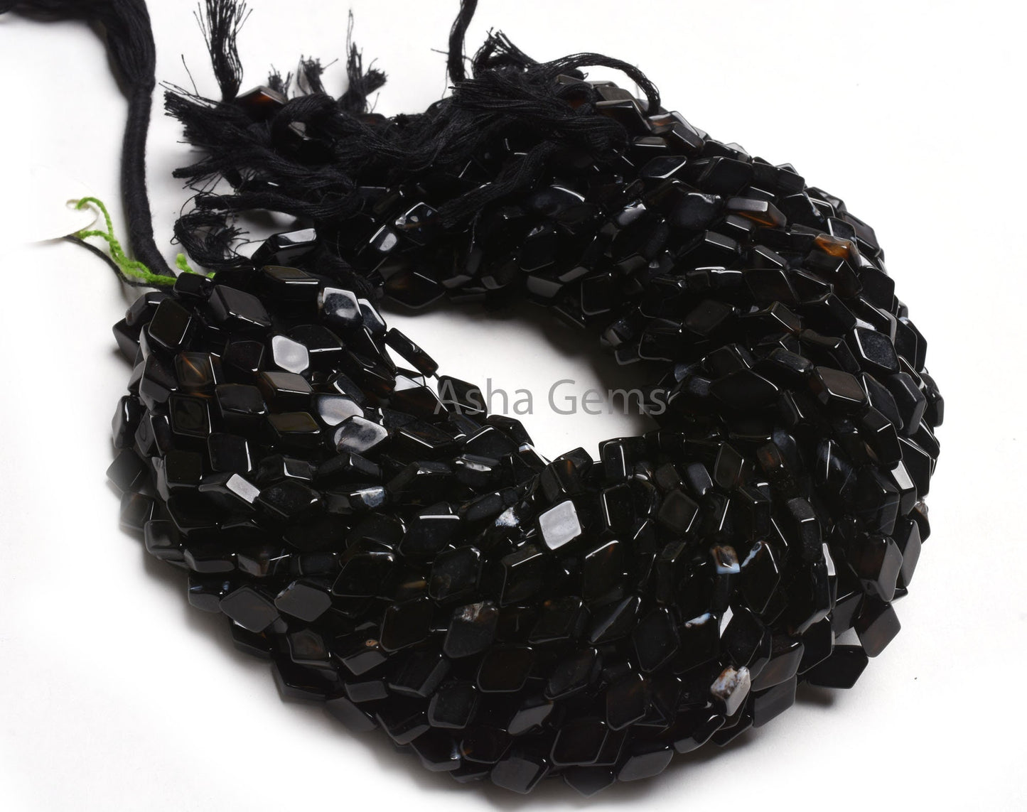 Beautiful Black Onyx fancy Rhombus Gemstone Beads,13"Strand Onyx Uneven Rhombus Straight Drill Handmade Bead,Black Onyx Bead Handicraft SALE