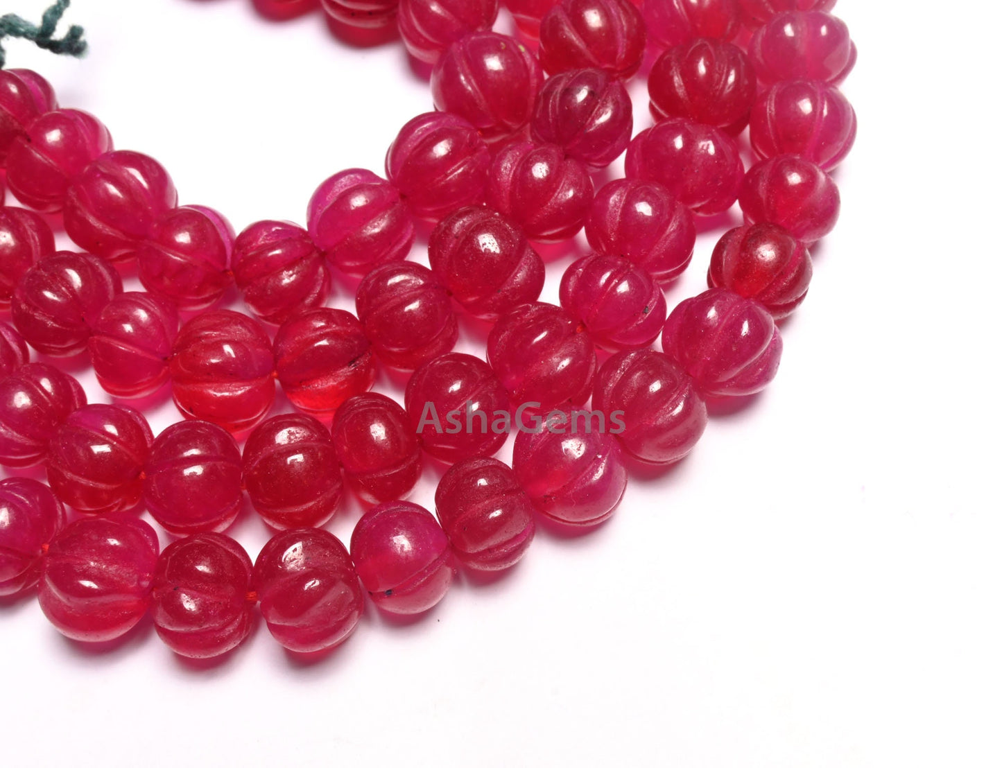 Beautiful Red Quartz carving Pumpkin Gemstone Melon Beads, Fine Red Ruby Color Quartz Carved Rondelle Handmade watermelon Beads Jewelry SALE
