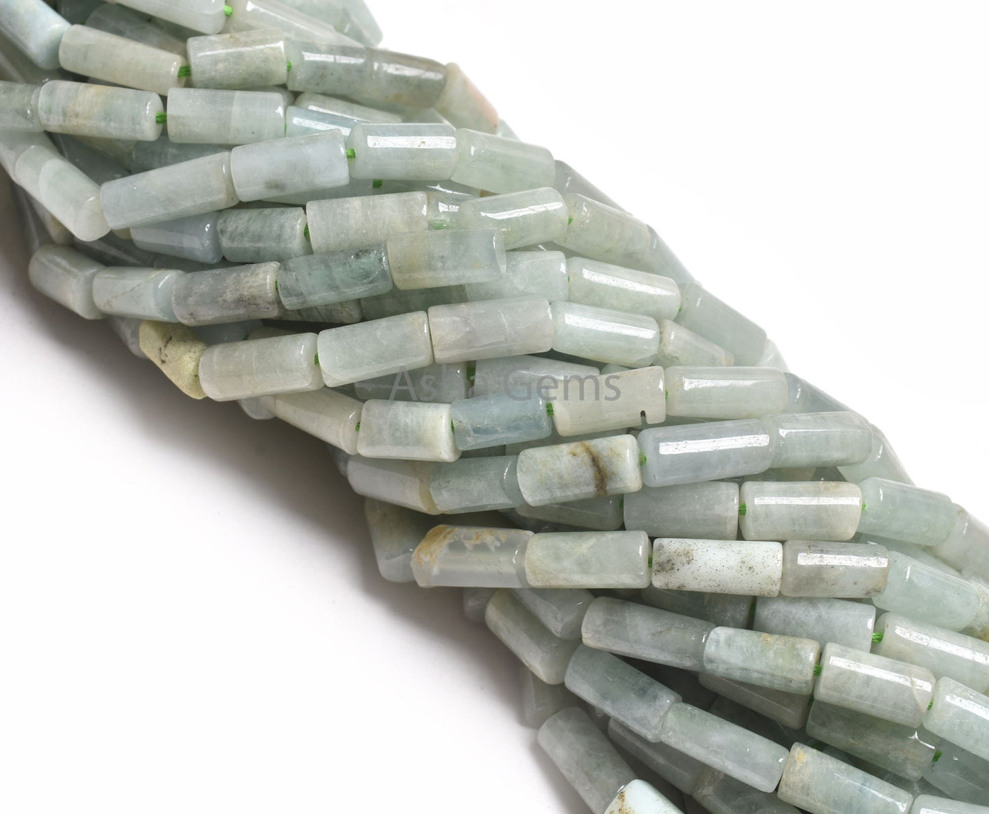 9" Natural Green Aventurine Smooth Pipe Shape Beads,5-11mm Angoori Margaj Plain Handmade Fancy Tube Shape Straight Drill Gemstone Beads SALE