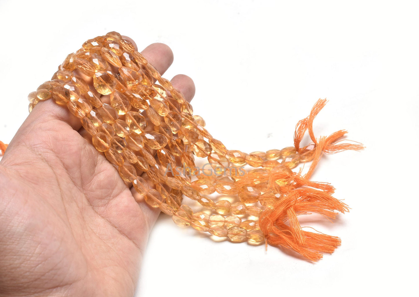 Beautiful Yellow Citrine Faceted Nugget Gemstone Beads, Fine Quality Natural Citrine Quartz Indian Hand Cut Tumble Beads Jewelry Crafts SALE