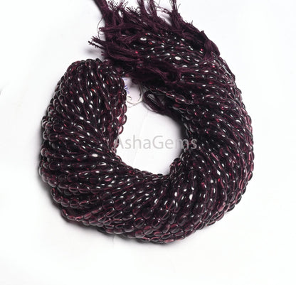 5.5-7mm Beautiful Purple Garnet Color Hydro Smooth Oval Shape Beads,13" Fine purple Hydro Plain Oval handmade Bead Jewelry making Craft SALE