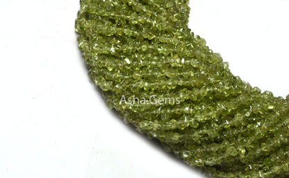 34" Strand Peridot Uncut Chip Beads, Natural Green peridot Smooth Raw Rough Bead, AAA Peridot Beads Gemstone Uneven tiny Bead Jewelry Crafts (AG 10329)