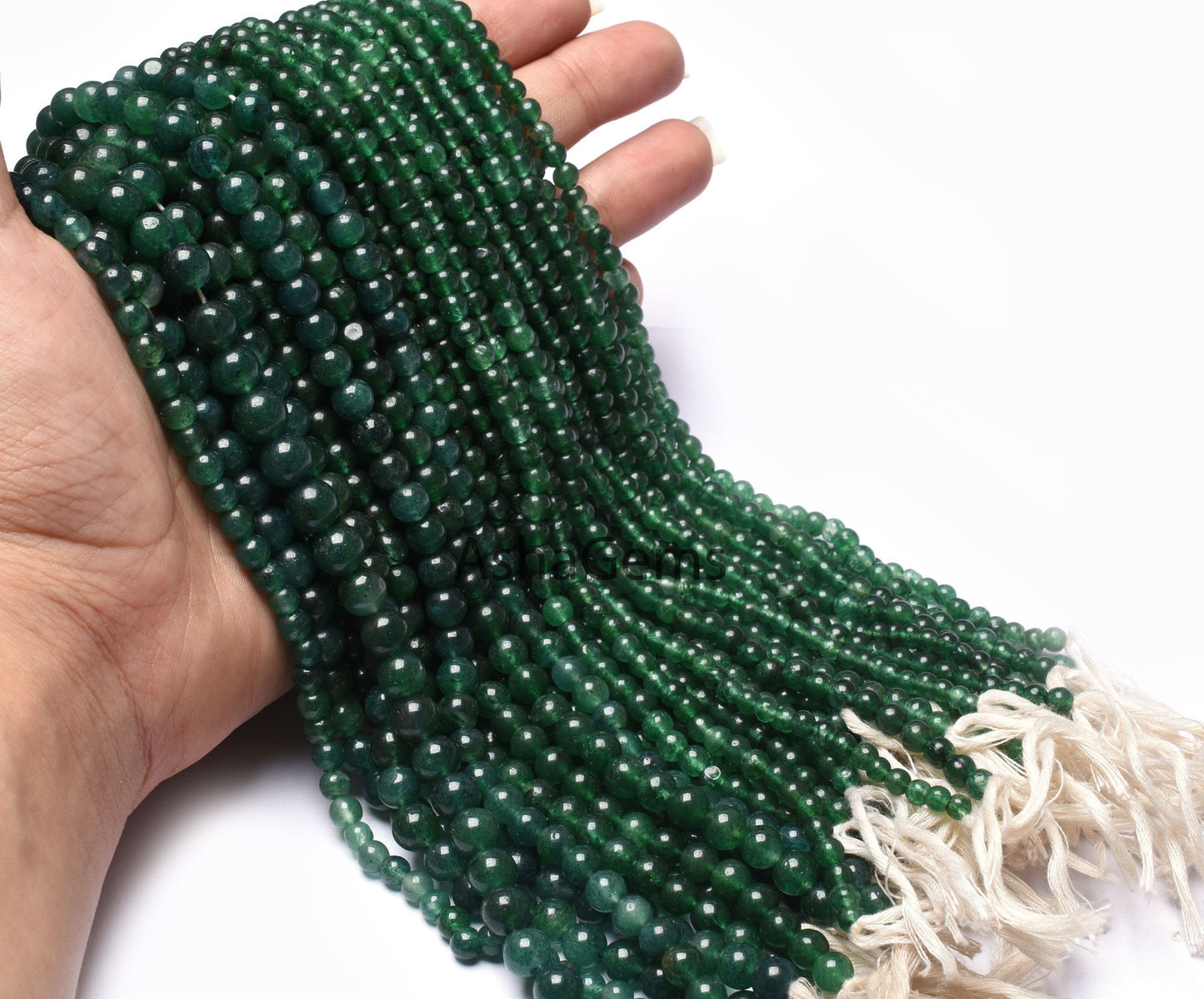 Natural Green Mica Margaj Smooth Round Ball Beads, Green Aventurine Round, Mica Gemstone Round Bead,13" Strand For Jewelry Making Craft SALE