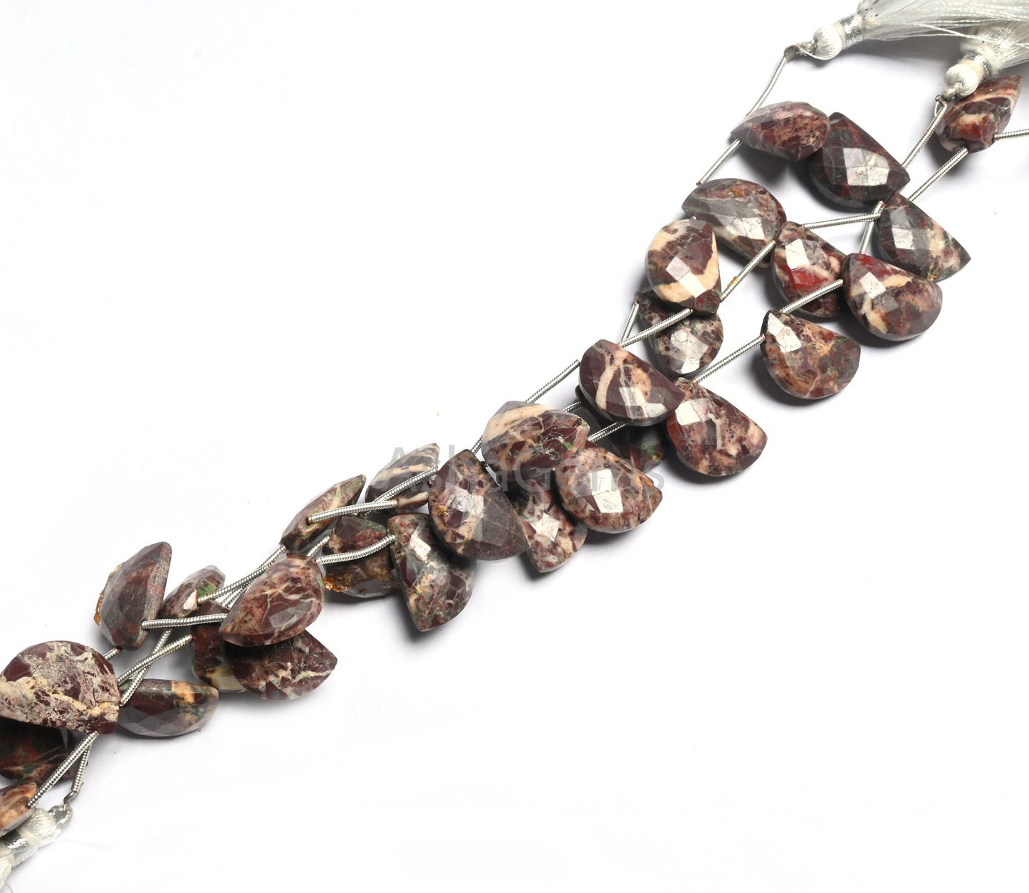 Beautiful Coconut Jasper Faceted Briolette Beads,12-18 mm Jasper Fancy D Shape Beads, Jasper Side Drill Beads For Jewelry Making Craft SALE