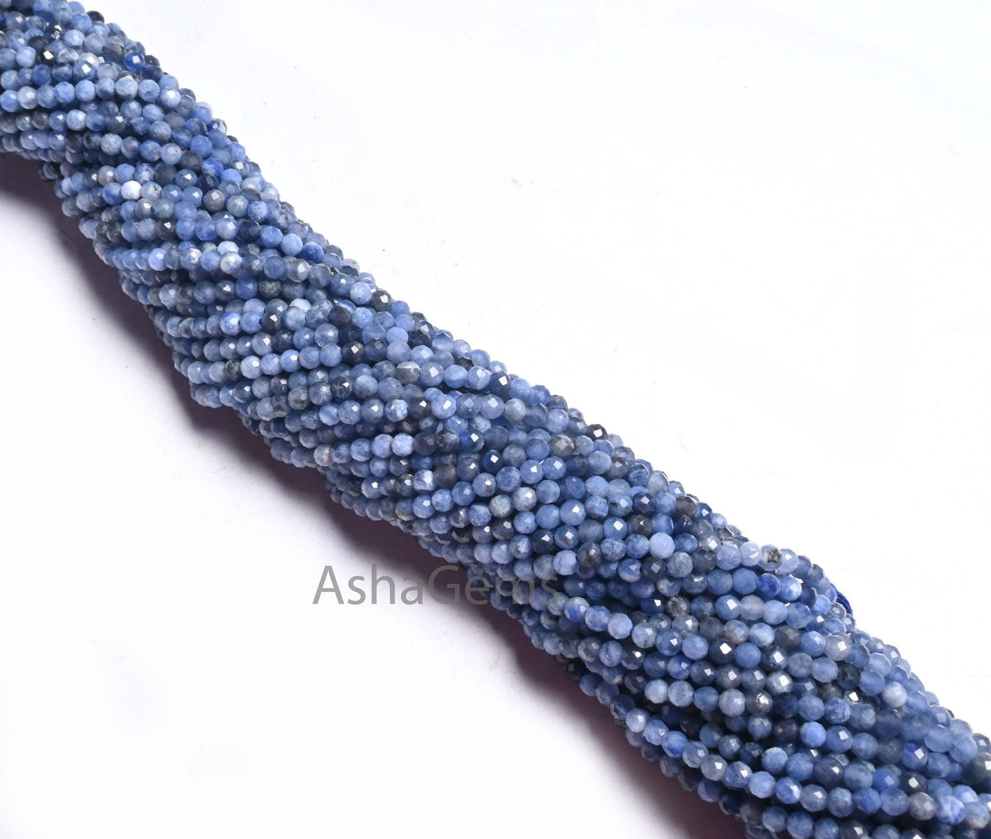 Natural Blue Sodalite Micro Cut Rondelle Shape Gemstone Tiny Beads, 2.25 mm Sodalite Machine Cut faceted Beads Jewelry Necklace Crafts SALE
