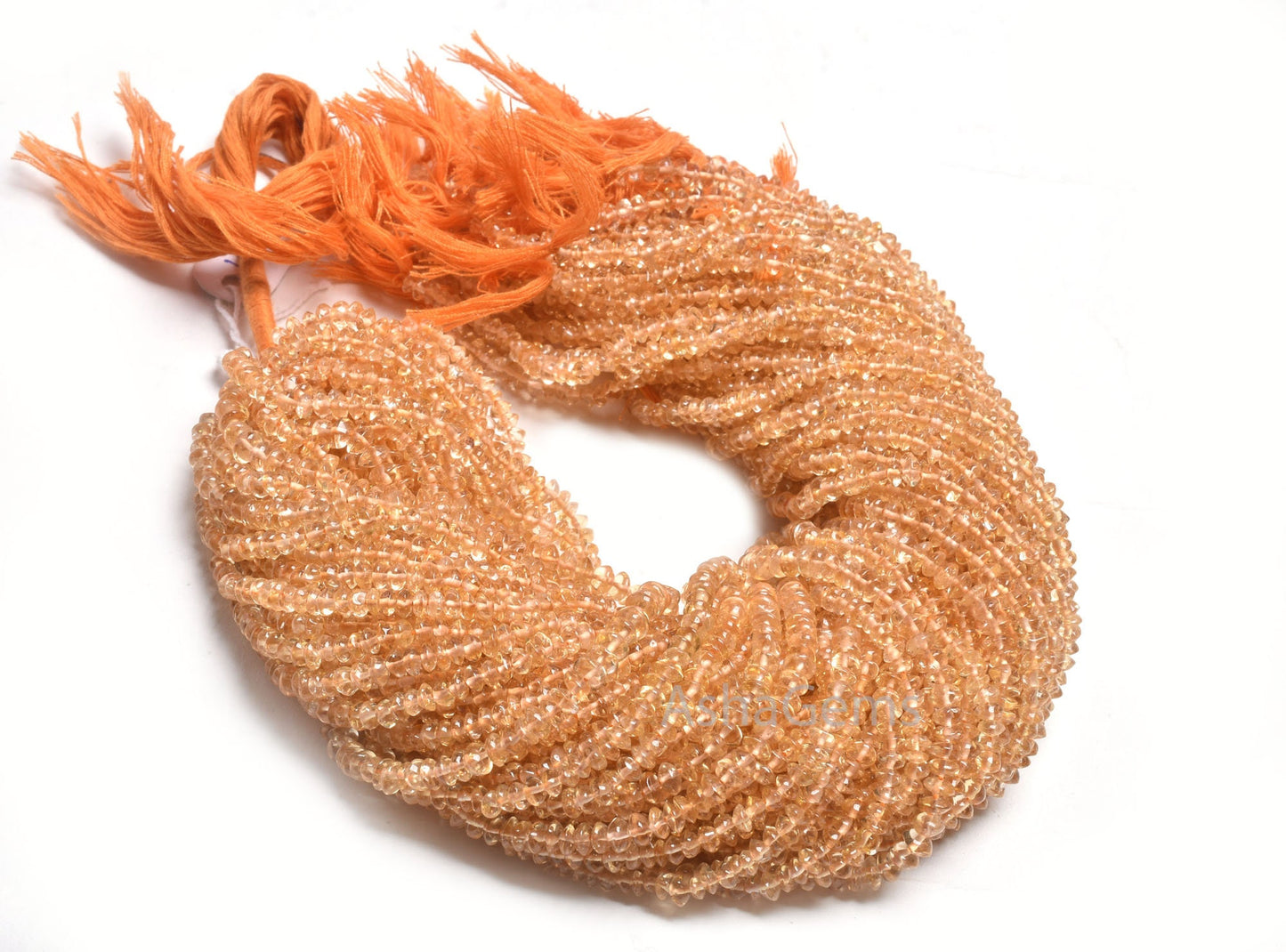 AAA Quality Citrine Quartz Smooth Button Shape Gemstone Beads,12" Natural Yellow Citrine Plain handmade Button Center Drill Bead Handicraft