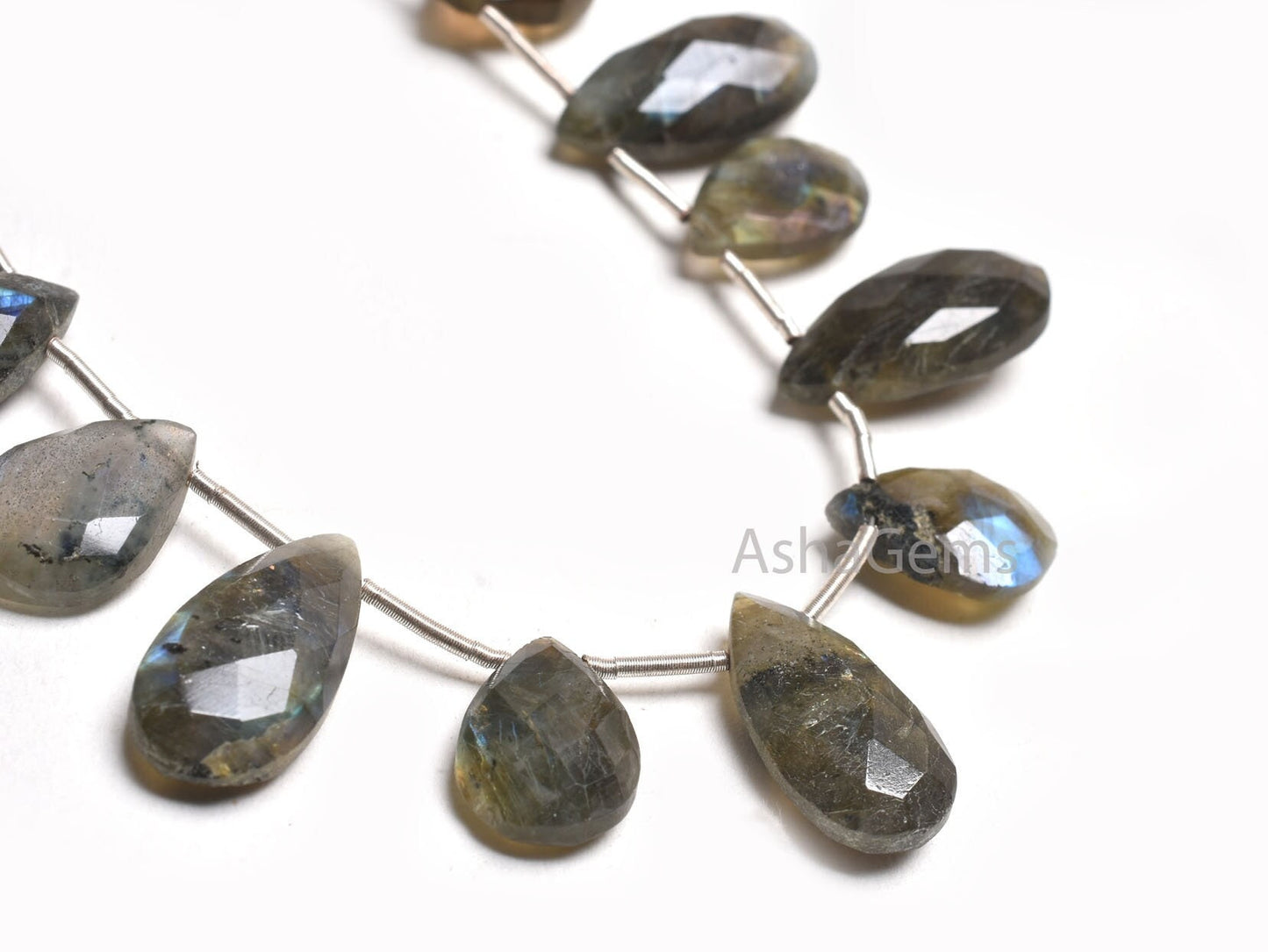 Multi Blue Fire Labradorite Fancy Long Pear Faceted beads,9-18 mm labradorite bead, Natural Flash Black rainbow Briolette Gemstone Bead SALE