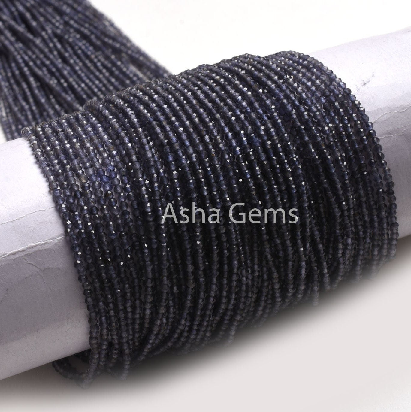 Sale 13" Strand Beautiful Natural Blue Iolite Micro Cut Beads,2.2 mm AAA Quality Iolite Faceted Machine Cut Rondelle Gemstone Bead Jewelry