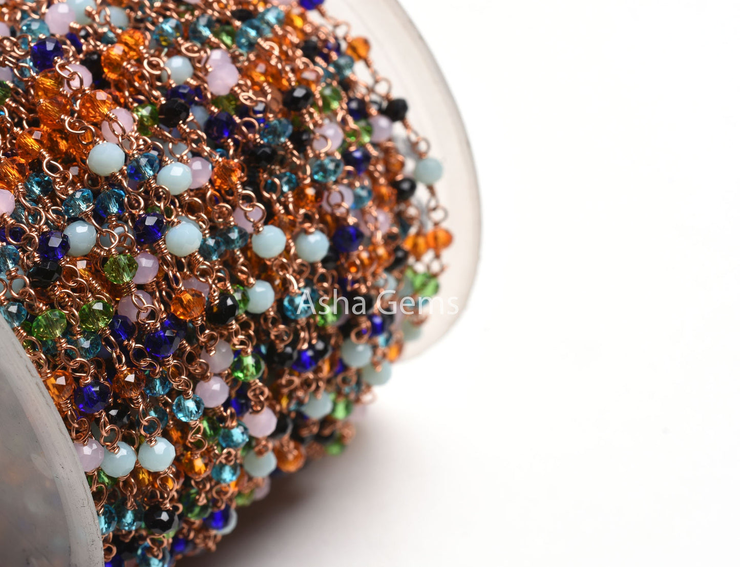 1-50 foot Multi Disco Hydro Faceted Rondelle Beads Rosary Chain,3mm Rose Gold Plated Wire Wrap Jewelry Necklace Making Chain Rosary Handmade