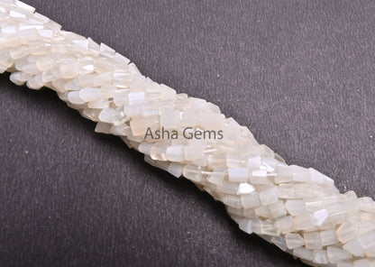 Beautiful White Moonstone faceted Nugget Gemstone beads,12.5"natural Moonstone Indian Cut Tumble Tiny bead Moonstone Bead Jewelry craft SALE
