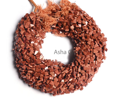 14 Inch Strand Brown Sunstone Smooth Triangle Side Drill Beads, Beautiful Sunstone Fancy Trillion Gemstone Handmade Beads Jewelry Craft SALE