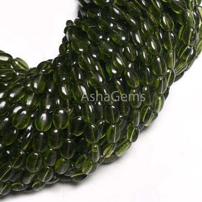 5.5-7.5 mm Beautiful Green Apatite Color Hydro Smooth Oval Shape Beads,13"Fine Heena Green Hydro Plain Oval Handmade Bead Jewelry Craft SALE