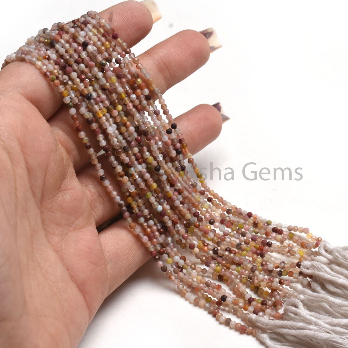 Beautiful Disco Moonstone Micro Cut Rondelle Beads,2.4 mm Natural Multi Color Moonstone Machine Cut Gemstone Faceted Beads,13"Moonstone Bead