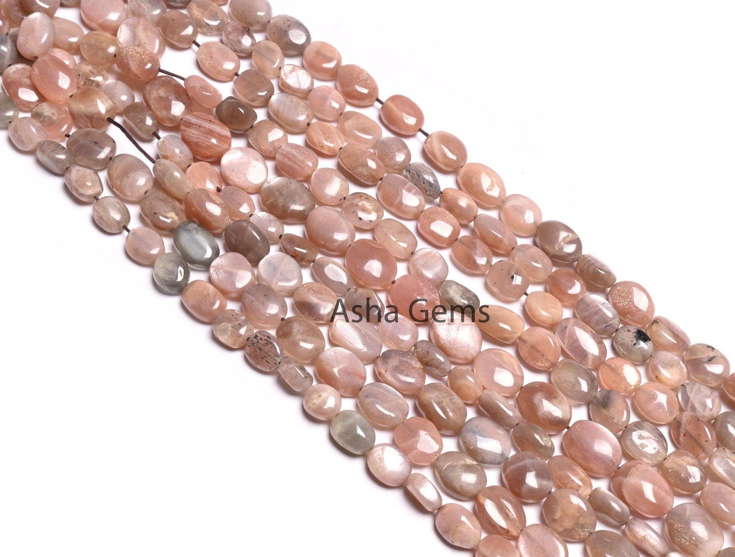 Beautiful Chocolate Moonstone Smooth Oval Handmade Beads,12.5" Fine Natural Chocolate Moonstone Oval Gemstone Beads Jewelry Handicraft SALE