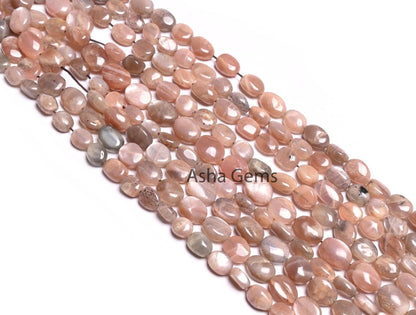 Beautiful Chocolate Moonstone Smooth Oval Handmade Beads,12.5" Fine Natural Chocolate Moonstone Oval Gemstone Beads Jewelry Handicraft SALE