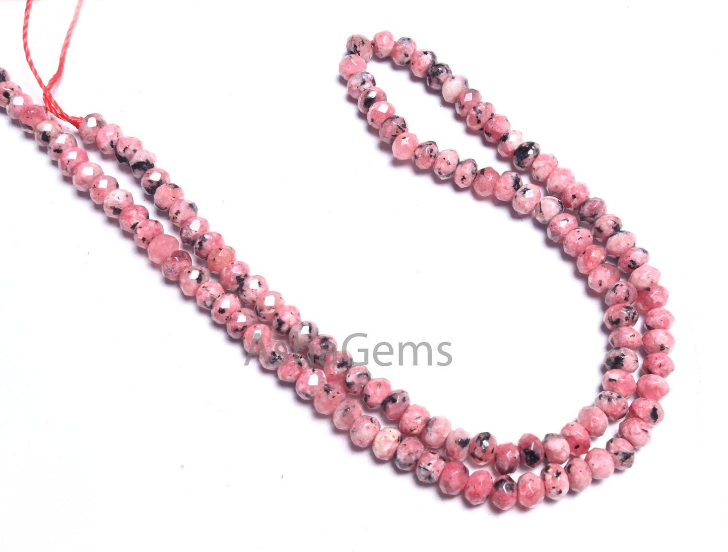 Beautiful Moss Pink Jade Quartz Faceted Rondelle Shape Beads, Fine Black Dot Rhodonite Color Jade Machine Cut Jade Quartz Beads Jewelry SALE