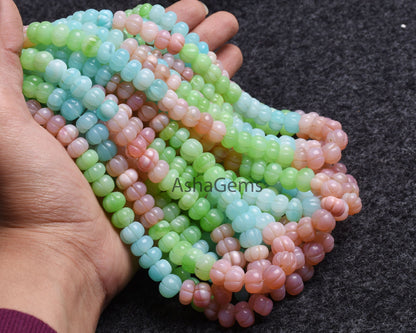 Multi color Opal carving watermelon Beads, Shaded Multi Rainbow Opal handmade Carve Pumpkin Gemstone Bead Carve Opal Necklace Jewelry SALE