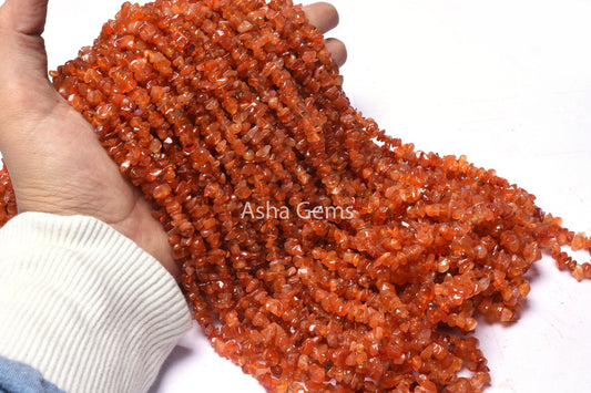 Fine Quality 34" Strand Natural Carnelian Uncut Chips Gemstone Beads ,Red Carnelian Smooth Raw Rough Tiny Nugget Bead, Carnelian Beads SALE