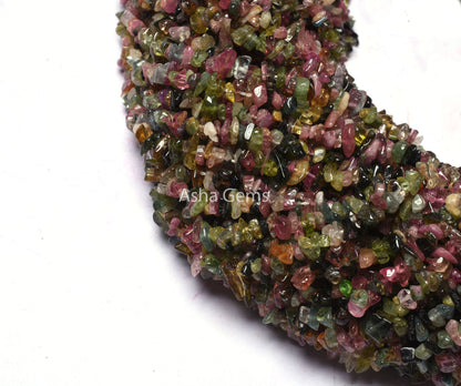 Natural Multi Tourmaline Uncut Chips Beads,34" Strand Disco Tourmaline Smooth Raw Rough Bead Fine Quality Tourmaline Bead Jewelry Craft SALE