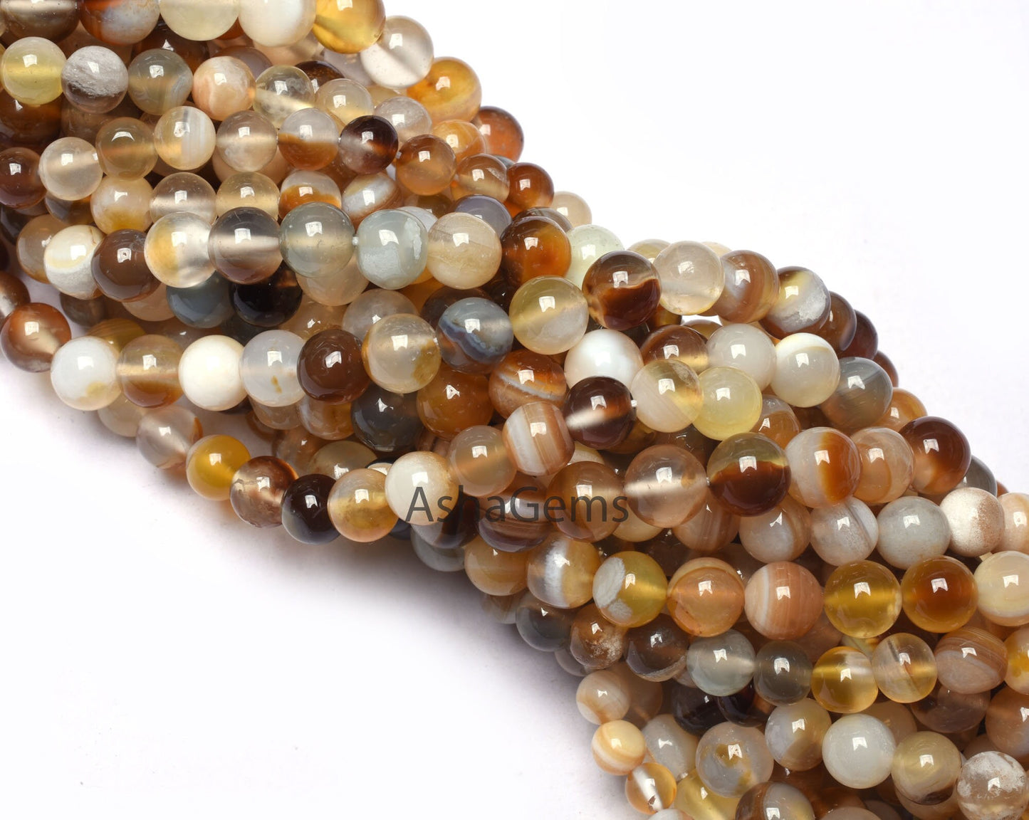 Chalcedony Smooth Round Shape Gemstone Beads,13" Strand Shaded Brown Chalcedony Plain Round Ball Beads, Chalcedony Beads Jewelry Craft SALE