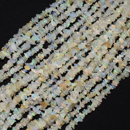Beautiful 34"Strand Natural Ethiopian Opal Uncut Chips Gemstone Beads,Ethiopian opal Raw Nuggets Smooth Bead AAA Quality tiny Opal Chip Bead