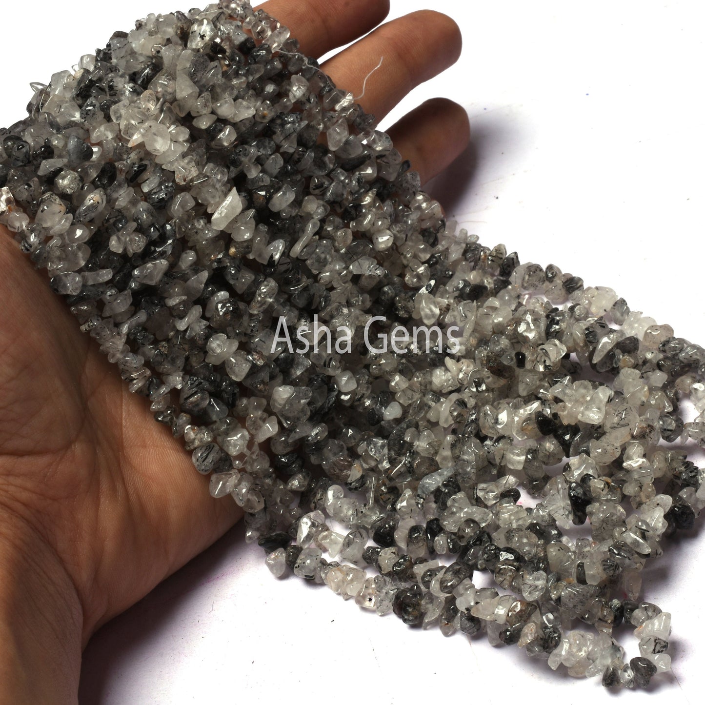 34" Strand Natural Black Rutile Uncut Chips Raw Gemstone Beads, Rutile Rough Smooth Raw tiny Nugget uneven Beads, Fine rutile Bead Jewelry