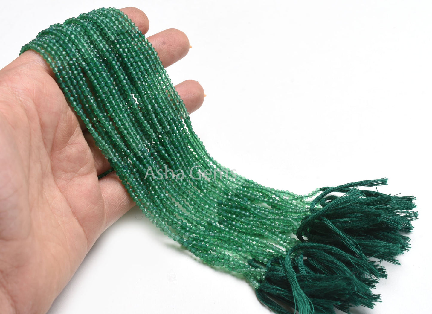 13" Strand AAA Quality Green Onyx Micro Cut Gemstone beads,2.5mm Shaded Green onyx Machine Cut Rondelle Faceted Bead Onyx Beads Jewelry SALE