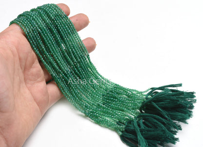 13" Strand AAA Quality Green Onyx Micro Cut Gemstone beads,2.5mm Shaded Green onyx Machine Cut Rondelle Faceted Bead Onyx Beads Jewelry SALE