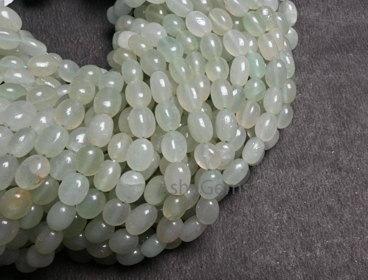Beautiful Light Green aventurine fancy Puff Oval Shape Handmade beads, Natural Grape Green aventurine Smooth Oval Gemstone bead Jewelry SALE