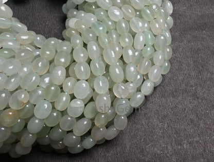 Beautiful Light Green aventurine fancy Puff Oval Shape Handmade beads, Natural Grape Green aventurine Smooth Oval Gemstone bead Jewelry SALE